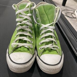 Converse Lime Green Mens High-Top Sneakers,